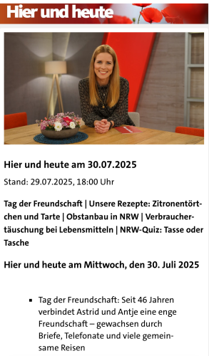 WDR Hier&Heute Moderation 07-25